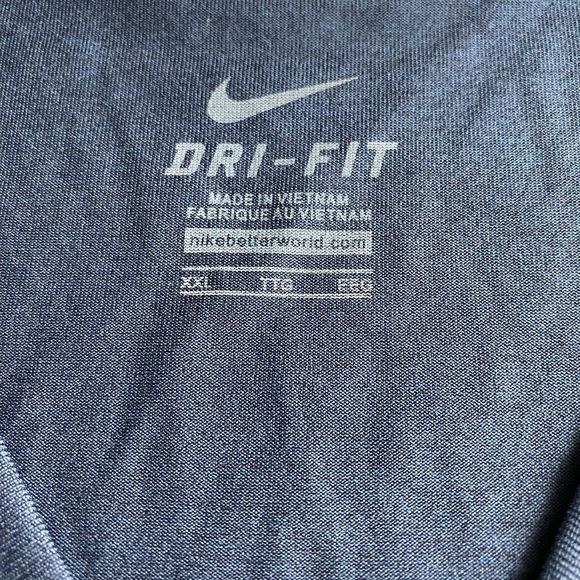 Nike Dri Fit Red Sox Baseball T-shirt Men Sz 2XL Navy Red V Neck Short Sleeve - Picture 5 of 6